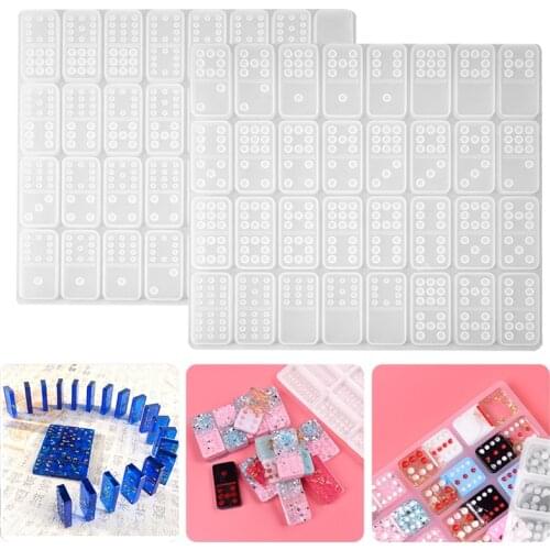 Domino Silicone Molds Crystal Epoxy Resin Game Mold Casting Silicone Mould DIY Jewelry Making Tools Handmade Crafts Dropshipping