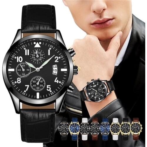 Tadi Men's Watch With Leather Strap