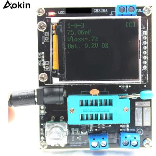 GM328A Transistor Tester Diode Capacitance ESR Voltage Frequency Meter PWM Square Wave Signal Generator Soldering