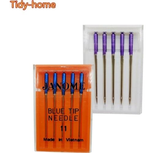 High Quality Home Use Sewing Machine Blue Tip Needles Size 11 Purple Tip Needle Size 14 for Super Stretch Knitted Elastic Fabric
