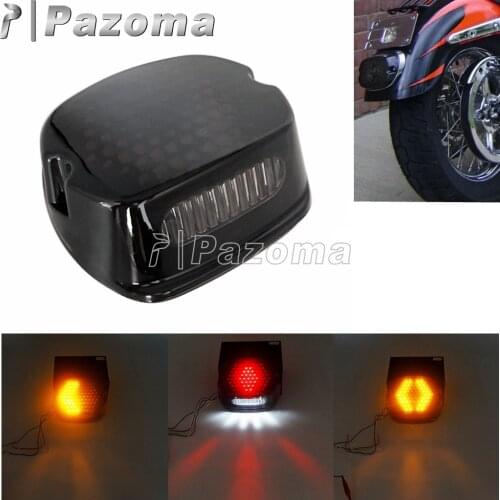 Smoke Lens Rear Brake Tail Lights LED Integrated Taillight for Harley Sportster 1200 883 Softail Dyna Road King Glide FLTR FLHR