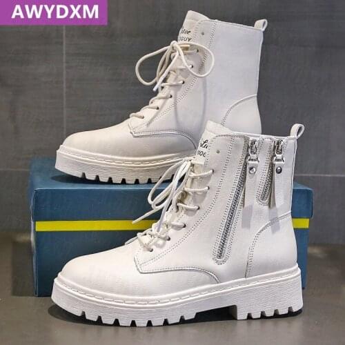 Mid Heels Designer Women Snow Boots 2021 New Winter Warm Ankle Fashion Zipper Gladiator Casual Shoes Chunky Motorcycle Boots
