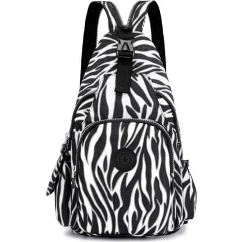 HANSOMFY Nylon Fabric Women Daypacks Fashion Printing Large Capacity Travel Backpack Classic Knapsack Youth Girls Backpack X2-57