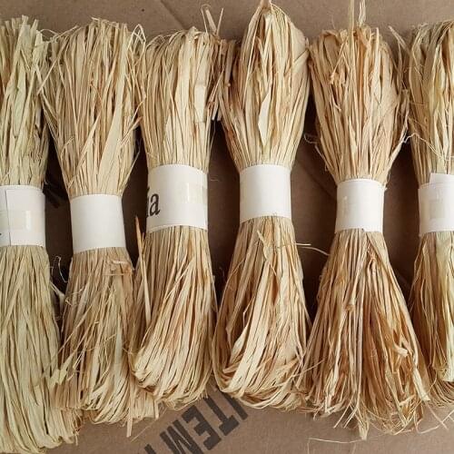 1Pc/set 30g Natural Raffia Rope DIY Wedding Invitation Gift Packing Rope Wedding Party Decor Raffia Natural Rope