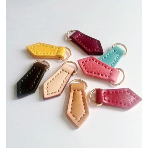 10PCS Gold D Buckle 1.5*4cm Leather Zipper Puller Lock Zipper Head DIY Handmade Clothing Luggage Wallet Hardware Accessories