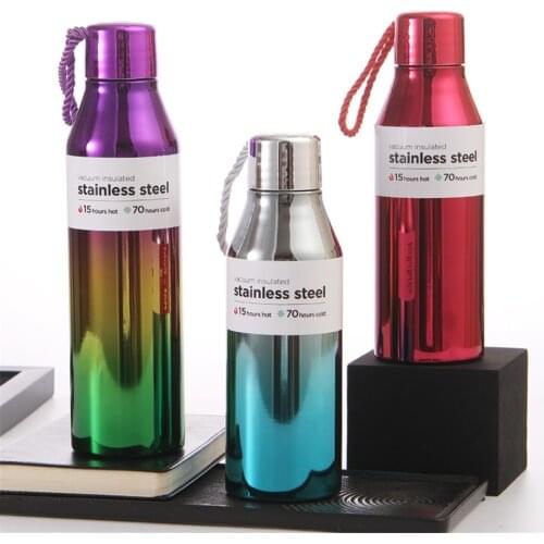 10pcs/Lot Water Bottle Kids Mug 12oz/350ml 17oz/500ml Travel Flask Thermal Wine Cup 304 Stainless Steel 2-wall Insulated Vacuum