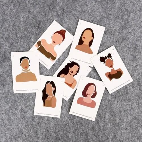 100 Pcs Multi Designs Earrings Necklaces Jewelry Display Card Holder Set Earrings Card Earring Packaging Ear Studs Paper Card