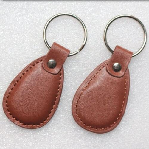 13.56MHz IC F08 Leather keyfobs RFID RF tags 100pcs/Lot