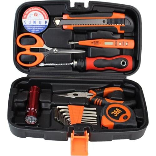 17pcs Home Use Hand Tool Set Household Tool Kits Socket Set Screwdriver Set Home Repair Tools for DIY Hand Tool HTS011