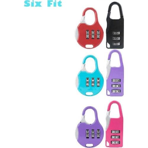 2pcs/set 3 Mini Digit Password Resettable Security Padlock Travel Smart Combination Locks Code for Suitcase Luggage Bag Lock