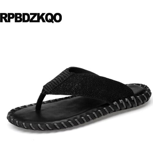 2019 shoes black open toe men sandals leather summer designer outdoor slippers flip flop fashion water slip on native slides