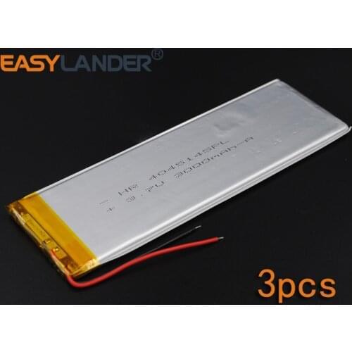 3pcs/Lot 3.7V 3000mAh 4045145 Rechargeable li Polymer Li-ion Battery For Bluetooth Notebook Tablet PC electronics safety lamp
