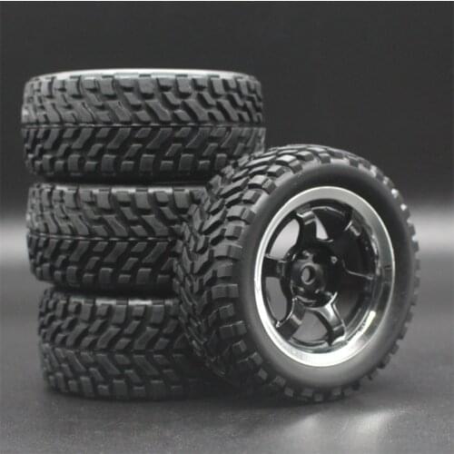 4 pcs 75mm rubber climbing car off-road rim and hexagonal tires for HSP HPI 1:10 components