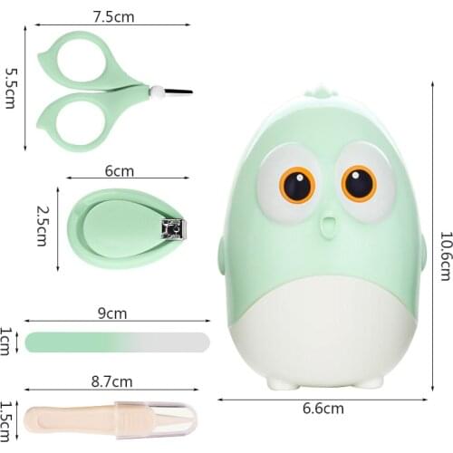 4Pcs/lot Nail Care Set For Newborns Baby Cartoon Portable Nail Kits Nail Cutter Nail Clipper Baby Health Care Kit