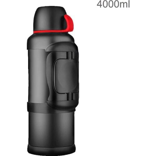 4000ml Large Capacity Stainless Steel Thermos Bottle Outdoor Camping Travel Vacuum Water Kettle Thermo Mug Vacuum Flask Cup 4L