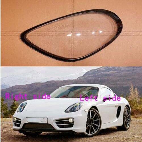 Car Headlight Lens For Porsche Cayman 981 Headlamp Cover Car Replacement Front Auto Shell Cover