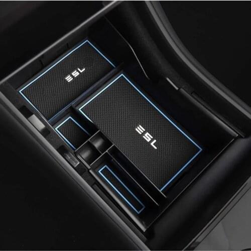 Car Central Armrest Box Storage for Tesla Model 3 2017-2020 Center Console Organizer Holder Stowing Tidying Glove Organizer Case