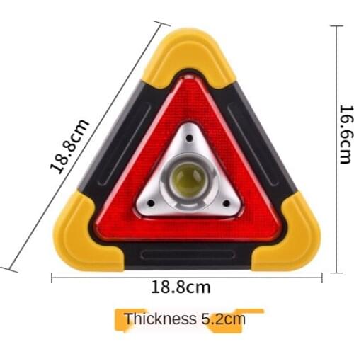 Car Tripod Vehicle Traffic Multifunctional Led Solar Warning Light Outdoor Cob Work Light