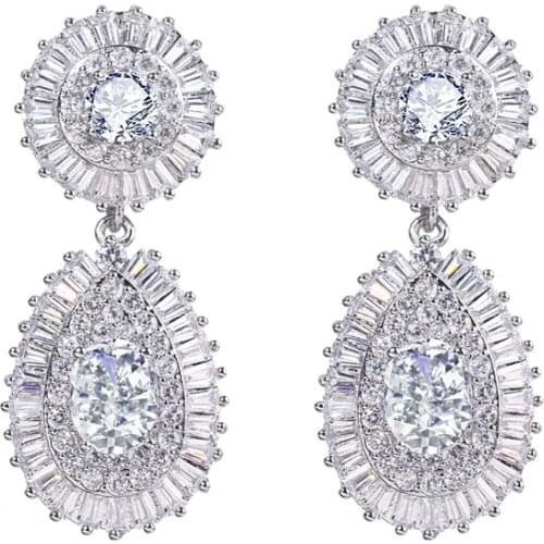 Bettyue 2020 New Arrival Waterdrop Shape Shiny Earring For Female Charming Cubic Zircon Jewelry Fashion Statement In Party