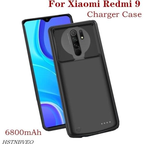 HSTNBVEO 6800mAh For Xiaomi Redmi 9 Battery Case Portable Phone Battery Charger Cases Power Bank For Reimi 9 Power Case