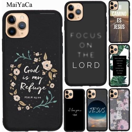 MaiYaCa Bible Jesus Christ Christian Quotes For iPhone 7 8 Plus 6S SE 2020 Case For iPhone 12 mini 11 Pro Max XS X XR Cover