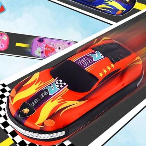 Stationery box storage bag 3D pen bag Super cool 3D car model pencil case Multifunction separated waterproof Color pencil box