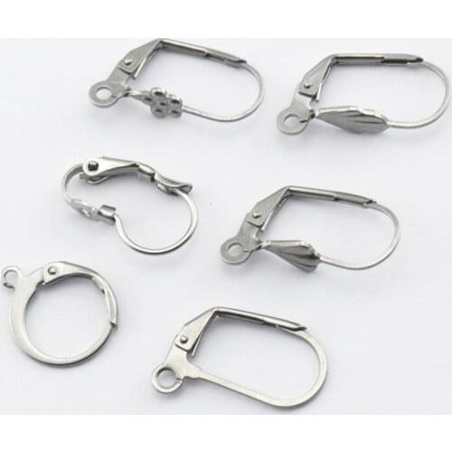 20Pcs Surgical Stainless Steel Hypoallergenic Leverback French Level Earring Hooks Ear Wire Findings for DIY Jewelry Making