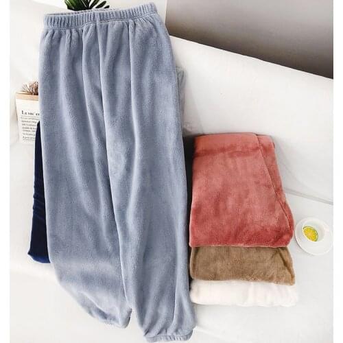 Heliar Women Harems Elastic Pants Autumn Winter Loose Velvet Trousers For Women Winter Solid Colors Pants Warm Trousers Women