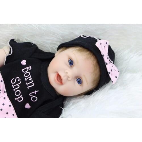 22 Inch Lifelike Bebes Reborn menina Silicone Baby Dolls Soft Realistic Lovely Newborn Girl Babies Children Birthday Xmas Gift