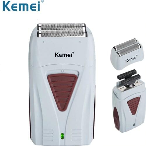 Kemei Barber Mens Shaver Beard Travel SUB Double Blade Shaving Trimmer Short Hair Removal Male Machine Bodygroom Clipper