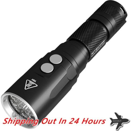 NITECORE DL20 1000 Lumens CREE XPL HI V3 White Red 11 LEDs 18650 Flashlight Diving Light Underwater Sport 100Ms WaterProof Torch