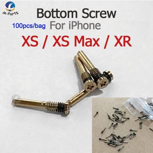 100pcs Bottom Screw For iPhone XS XSM Max XR XSMax Fix Display Screen Fixing Repair Root Tail Plug Rear Shell Plum Blossom Screw