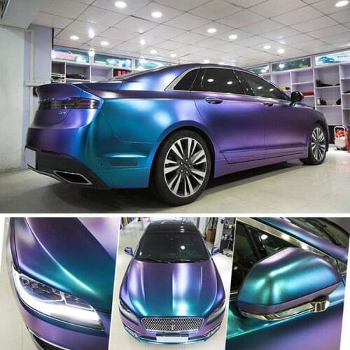 3M/5Mx1.52M Matte Matt Stain Glitter Purple Chameleon Vinyl Wrap Color Change Film for Car Hood Body Sticker Decals Sheet Roll