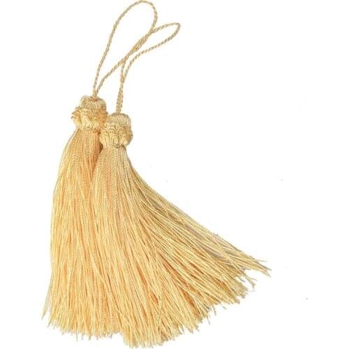 2Pcs European Style Tassel Pendant Hanging Ball Accessories Curtain Buckle Handmade Sling Rope Tassels Crafts Diy Decoration