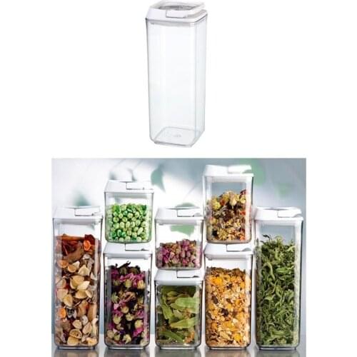 Supply Jar 1.20 Lt Locked Storage Container Silicone Sealed Square Food Container Vacuum Healthy 1st Class Material