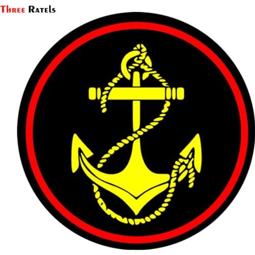 Three Ratels TRL110# 15x15cm Marine Corps of Russia car sticker funny s and decals not reflective