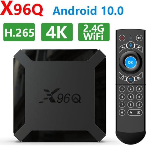 2020 New X96Q Smart TV Box Android 10 10.0 4K Allwinner H313 Quad Core 2GB 16GB Youtube Set Top Box TVBOX Media Player 2.4G WiFi