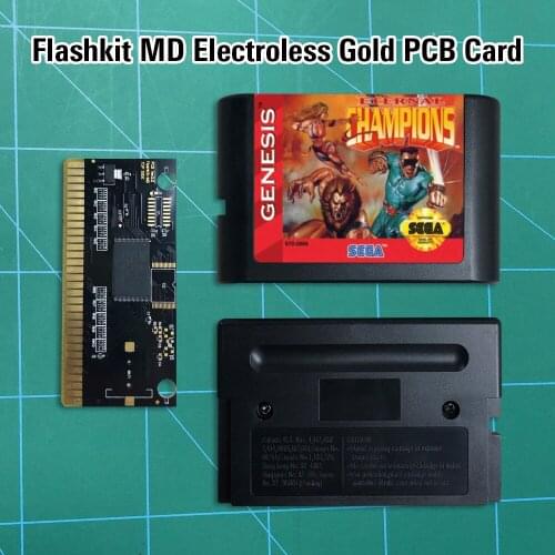 Eternal Champions - Flashkit MD Electroless Gold PCB Card 16 bit MD Games Cartridge For MegaDrive Genesis console