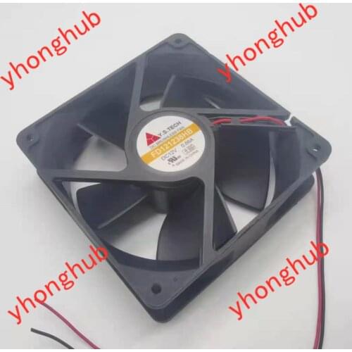 Y.S.TECH FD121238HB DC 12V 0.66A 80x80x20mm 120x120x38mm 2-Wire Server Cooling Fan