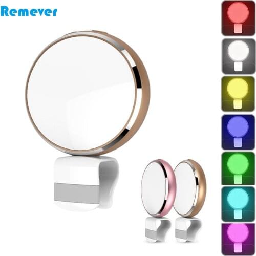 Colorful LED Fill Flash Light Lamp Adjustable Color Selfie Fill Lighting Clip for iPhone Xiaomi Huawei Android Smartphones