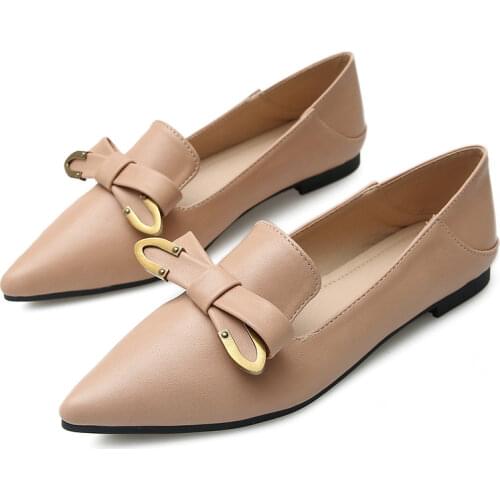 2021 Autumn New Flat Sole Retro Bow plus size women shoes 41 42 43
