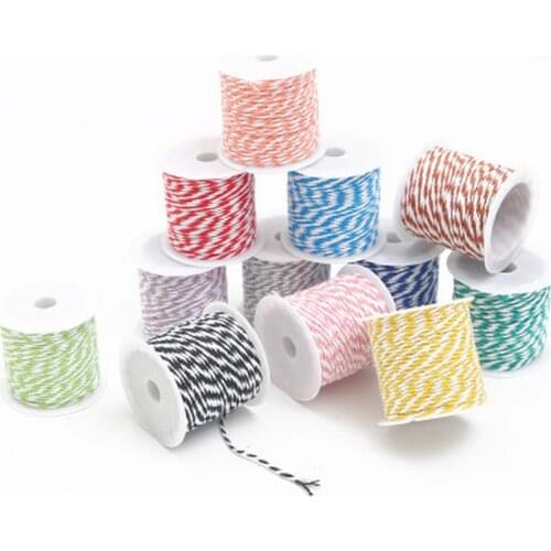 10Meters/roll 1.5mm Cotton Baker Twine Rope Cord Christmas Wedding Decoration Gift Packaging Rustic Handmade Crafts