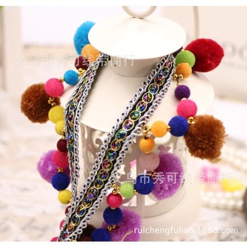 10Yards/Pack New Jacquard Ribbon Dancing Handmade Nailball Ball Rag Sundries Clothing Accessories Lace Clothes Side Skirt Ribbon