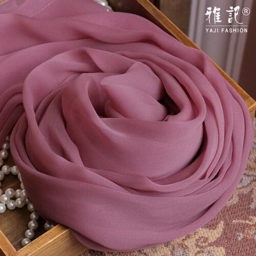 100% Real Silk Scarf Women Natural Silk Scarf Foulard Femme Thin Chiffon Silk Shawls Wraps for Ladies Solid Neckerchief Hangzhou