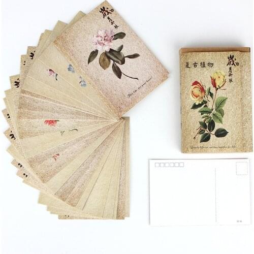 30 Sheets/Set Retro Plant series Postcard/Greeting Card/Message Card/Birthday Letter Envelope Gift Card Two sizes