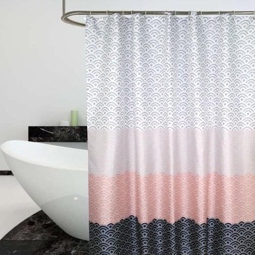 37 Nordic Shower Curtain Geometric Color Block Bath Curtains Bathroom For Bathtub Bathing Cover Extra Large Wide 12pcs Hooks
