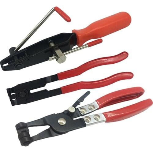 AU05 -3Pcs Cv Joint Boot Clamp Pliers Car Banding Hand Tool Kit Set For Use Multifunctional With Coolant Hose Fuel Hose Clamps T