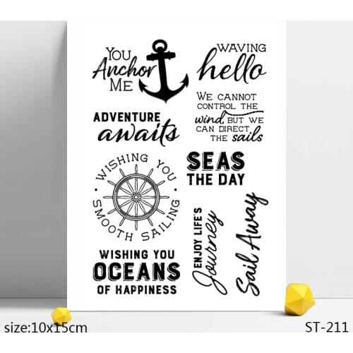 AZSG Voyage Compasss Anchor Clear Stamps/Seals For DIY Scrapbooking/Card Making/Album Decorative Silicone Stamp Crafts