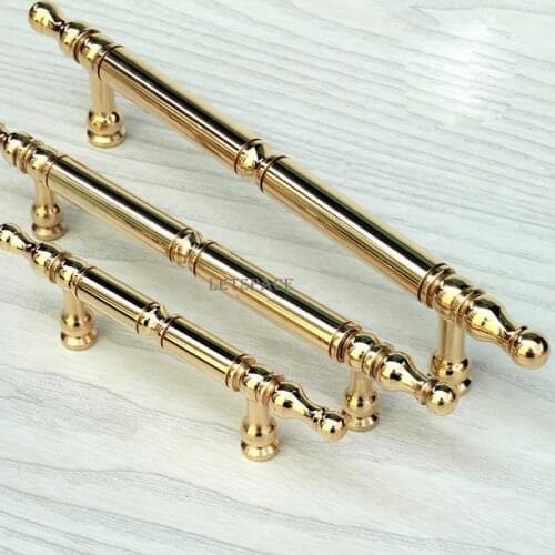 Free shipping Modern simple furniture handle Kitchen cabinet knobs Wardrobe door brushed handle Vintage brass dresser door pulls