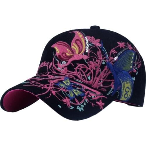 Doitbest Autumn Couples baseball caps mom dad hat for women men Butterfly embroidery sports snapback cap summer gorras hombre